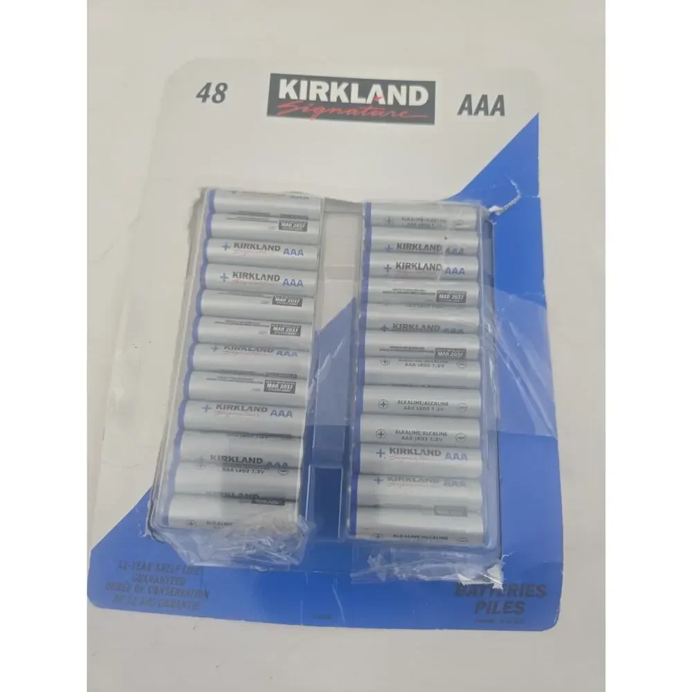 Kirkland Signature AAA Alkaline Batteries, 48-Count OPEN PACK Expire:03/2036